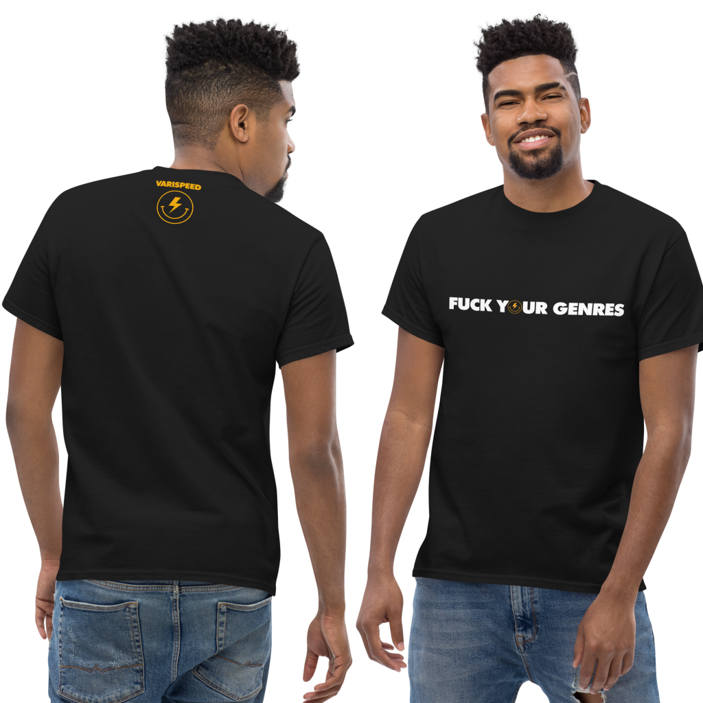 Varispeed F**k Your Genres – Black T-Shirt