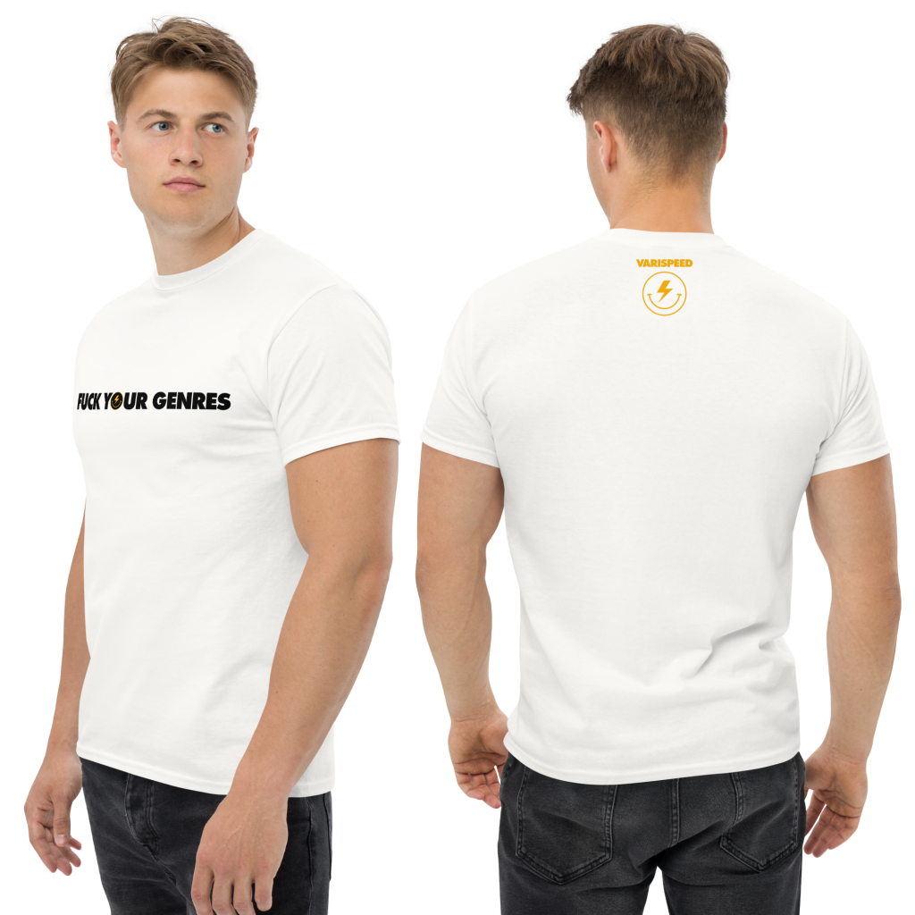 Varispeed F**k Your Genres – White T-Shirt